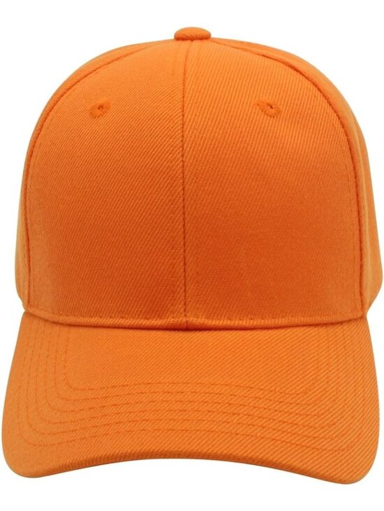 Unisex Orange Classic Adjustable Plain Hat Hand Wash Imported Baseball Cap